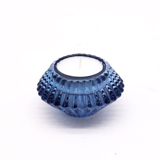 Flower Flip Dinner Candle / Tealight Holder - Royal Blue